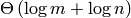 \Theta\left(\log m + \log n\right)
