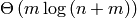 \Theta\left(m \log\left(n + m\right)\right)