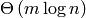 \Theta\left(m \log n\right)