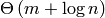 \Theta\left(m + \log n\right)